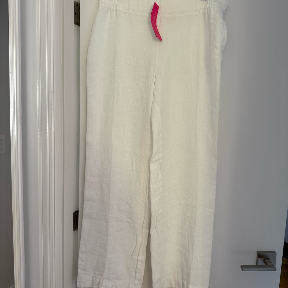 Lilly Pulitzer Resort Beachside Linen White Pants